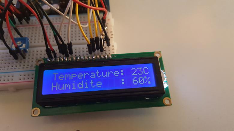 Arduino : Affichage de la température + humidité sur écran LCD