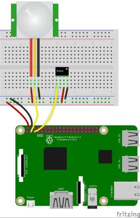 RASPBERRY - PIR et relais